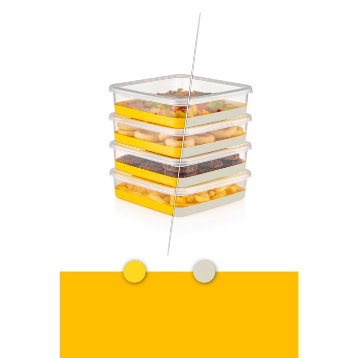 Hermia Set de 8 Organizadores de Frigorífico Amarillo